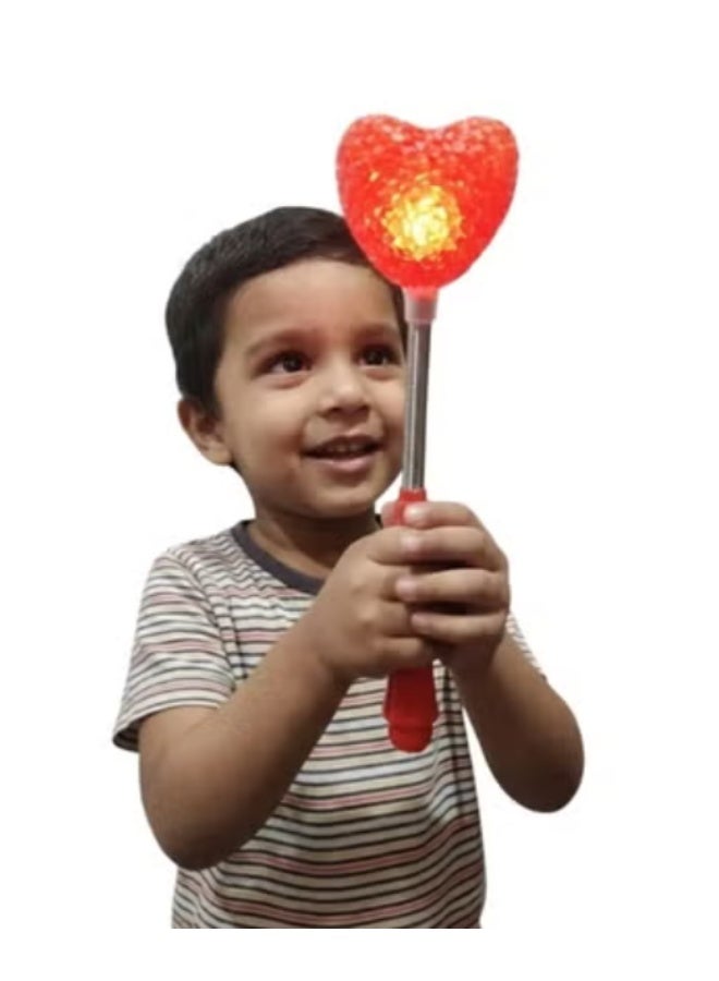 Premium Kids LED Heart Light Wand Toy Foundation Celebration Saudi – Flashing Colorful Magic Stick for Toddlers, Indoor & Outdoor Fun - Image 1